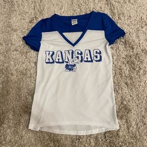 victoria’s secret pink kansas jayhawks short sleeve